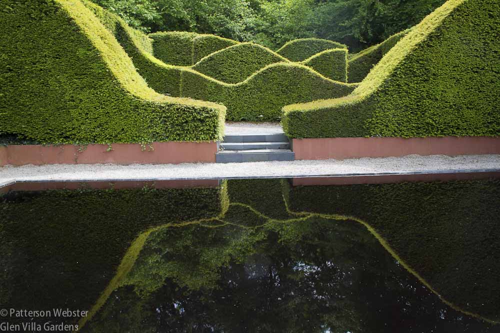 The reflecting pond at Veddw, Wales, a garden created by Anne Wareham and Charles Hawes.