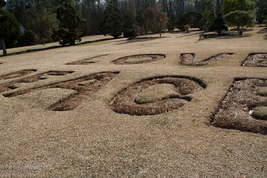 Large letters spell out the message that Fryar wants people to remember.