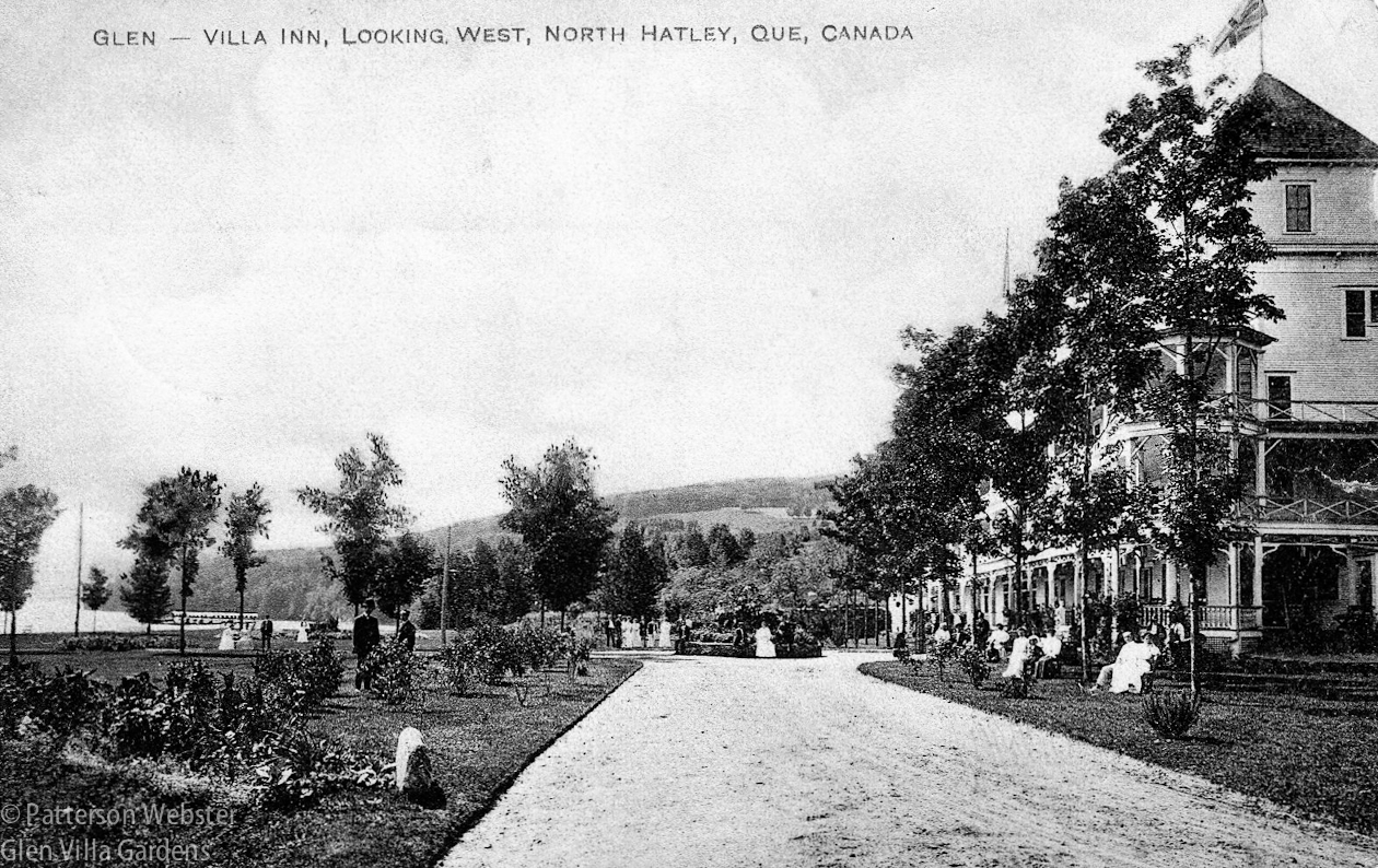 The drive ran in front of the hotel, barely visible on the far right of this old postcard.