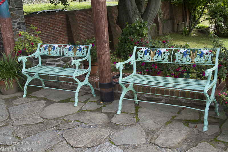 These original benches have been restored and repainted.