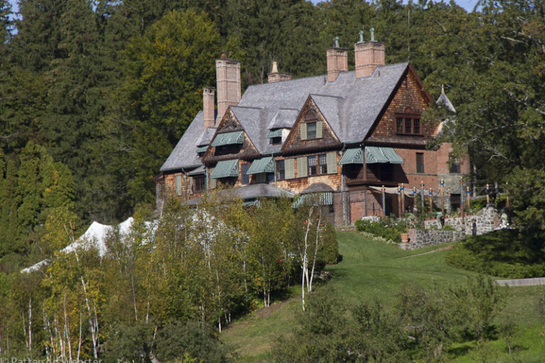 The shingle house was designed by Meade White, one of the premier New York design firms of the Gilded Age.