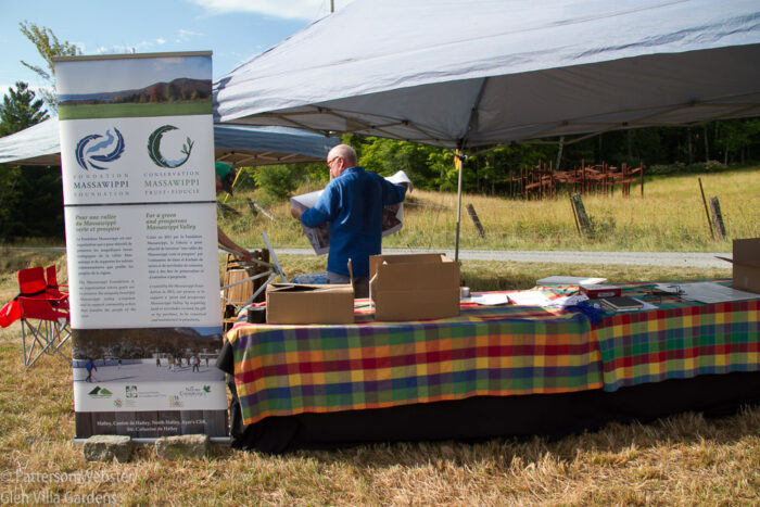 We set up the registration desk in the field where people parked. Info about the Foundation was the first thing they saw.