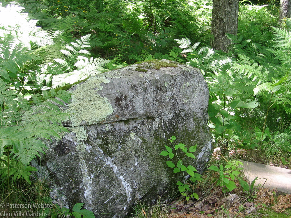 A vein of quartz forms a natural A on this rock at Glen Villa. I placed memory posts to my father and brother-in-law in this location to be near the A Rock. Does that testify to its supernatural power?