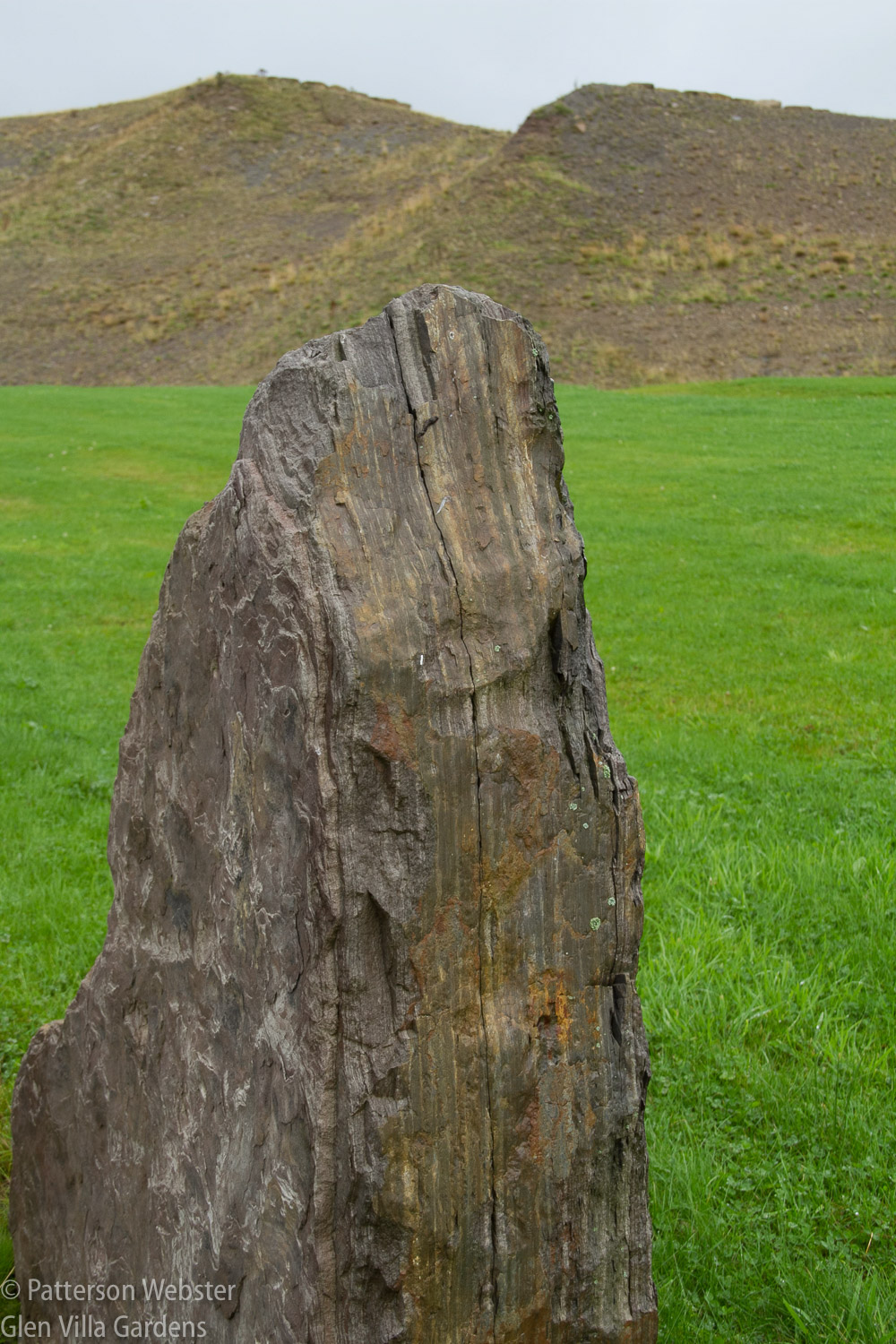 A rock at Crawick Multiverse in Scotland shows the marks of time.