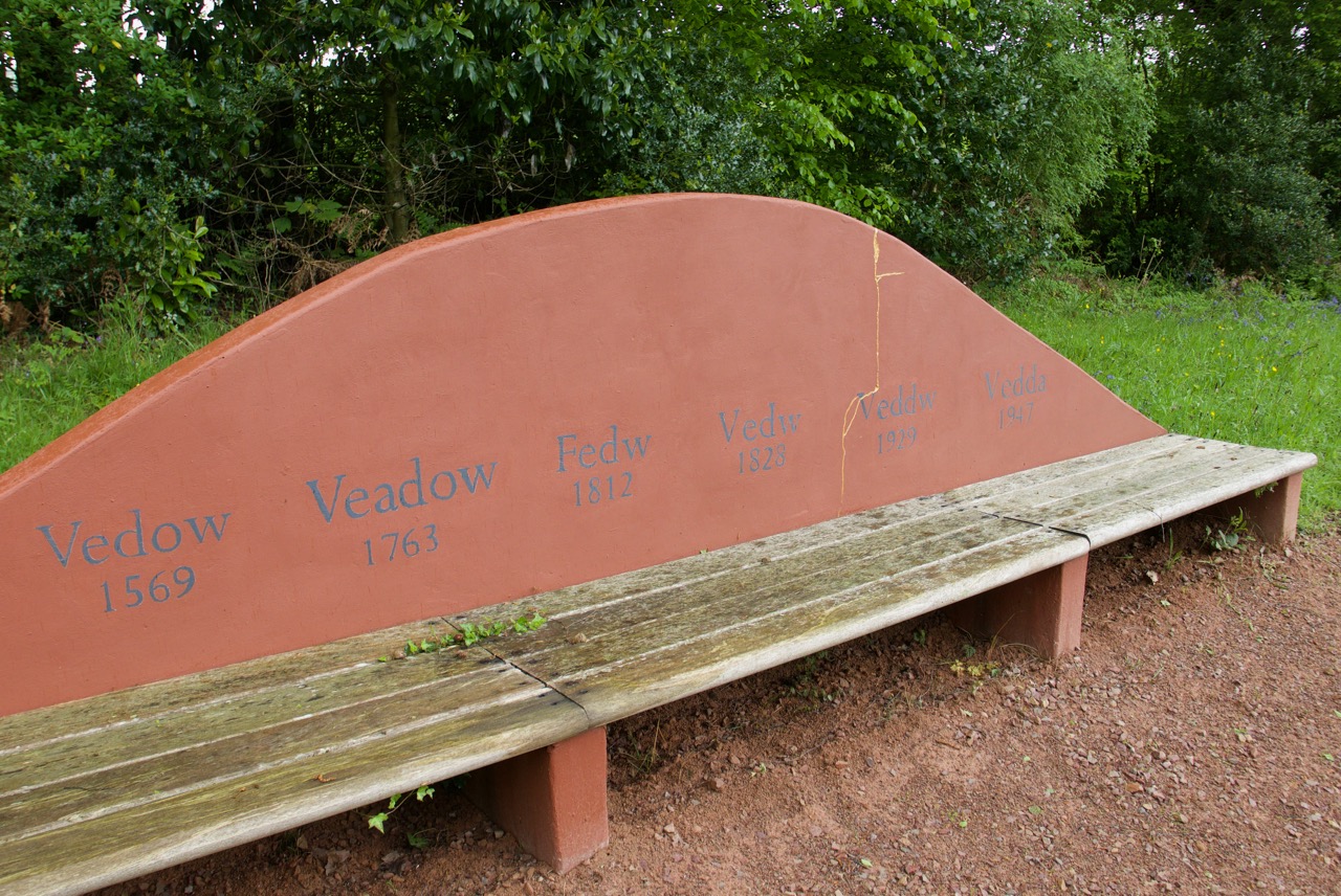 Veddw, Vedda, Fedw: from 1534 to 1947, the spelling has changed but the sound has remained much the same.