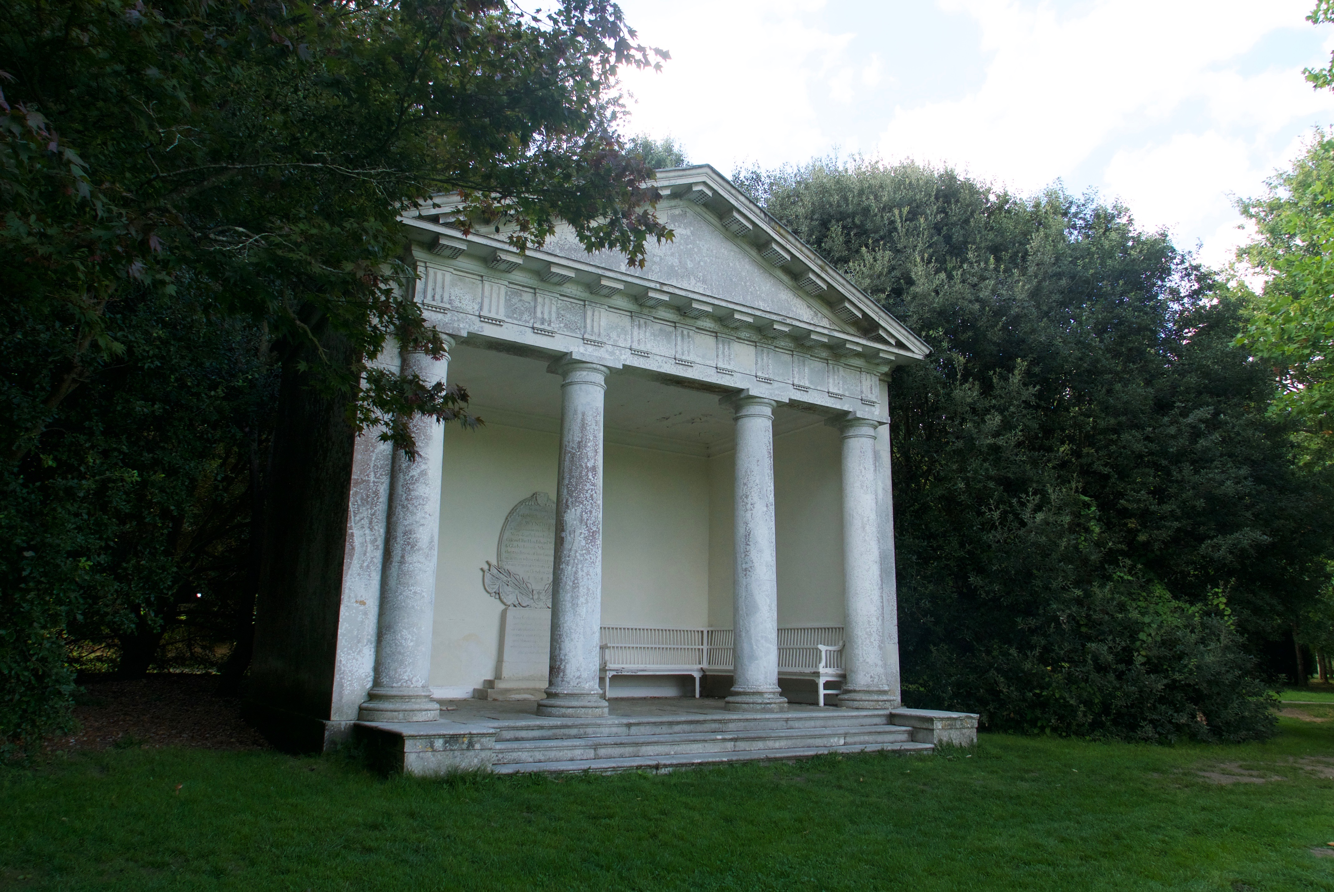 From this Doric temple, the view over the countryside is pure pastoral.