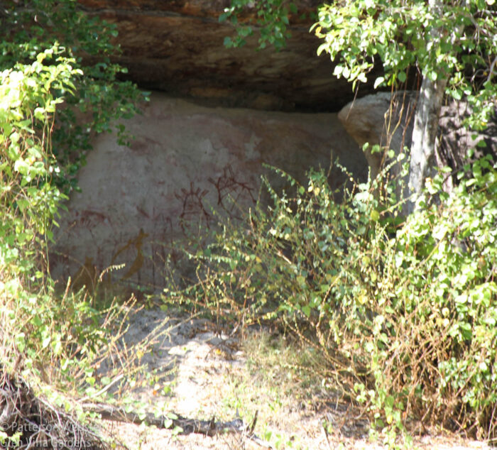For rock art to survive over the centuries, it needs to be located in caves of other sheltered places like this overhang in Australia. For rock art to survive over the centuries, it needs to be located in caves of other sheltered places like this overhang in Australia.