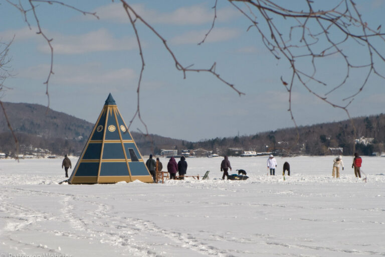 This photo from 2008 shows the yurt on the ice.