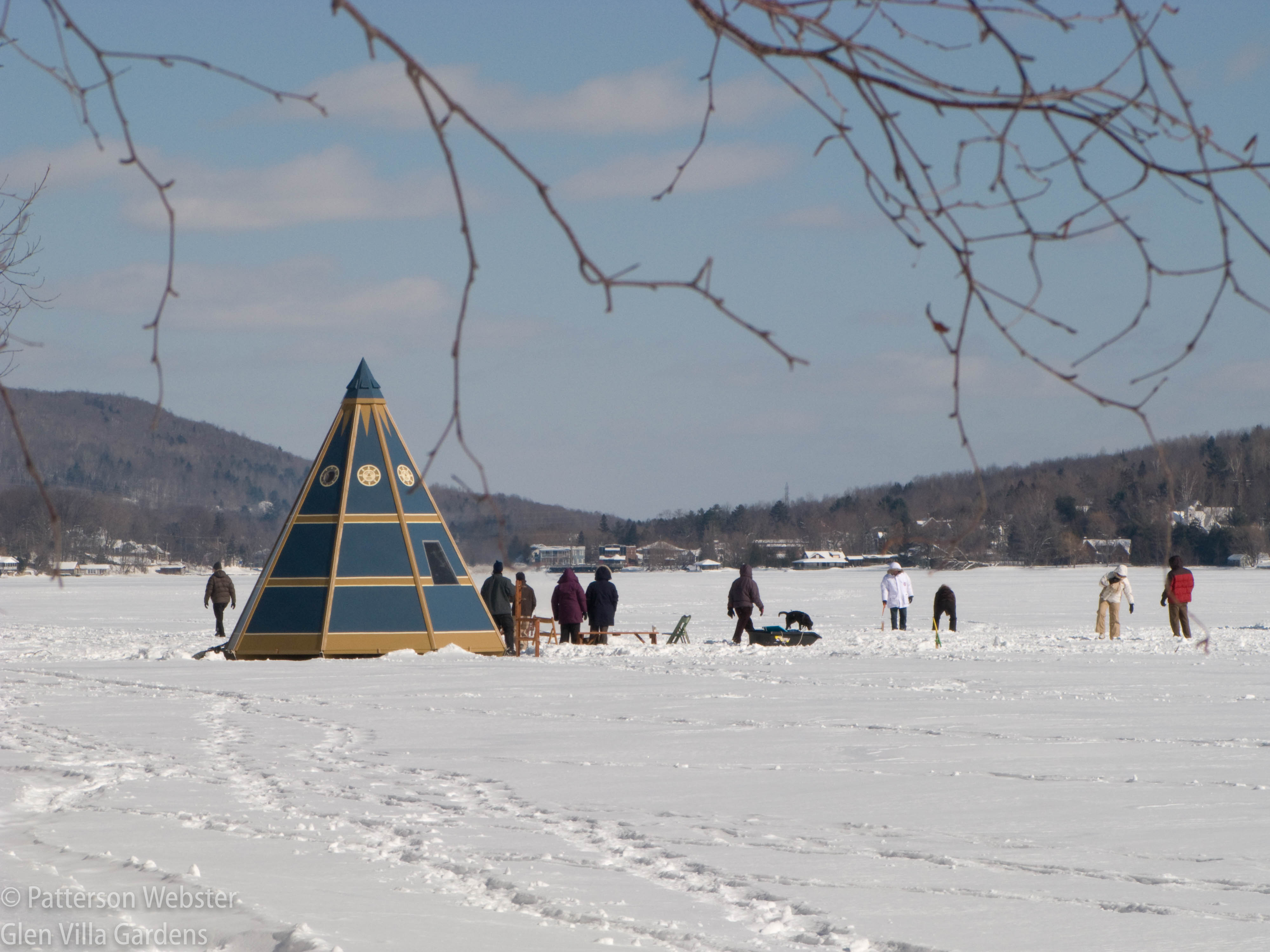 This photo from 2008 shows the yurt on the ice.