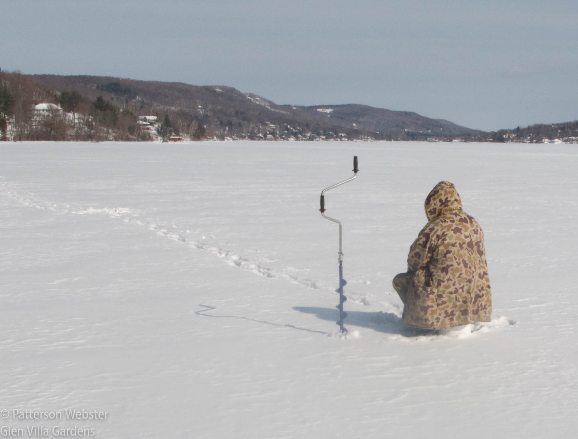 Sometimes a fish will take the bait quickly but more often Ice fishing takes patience.