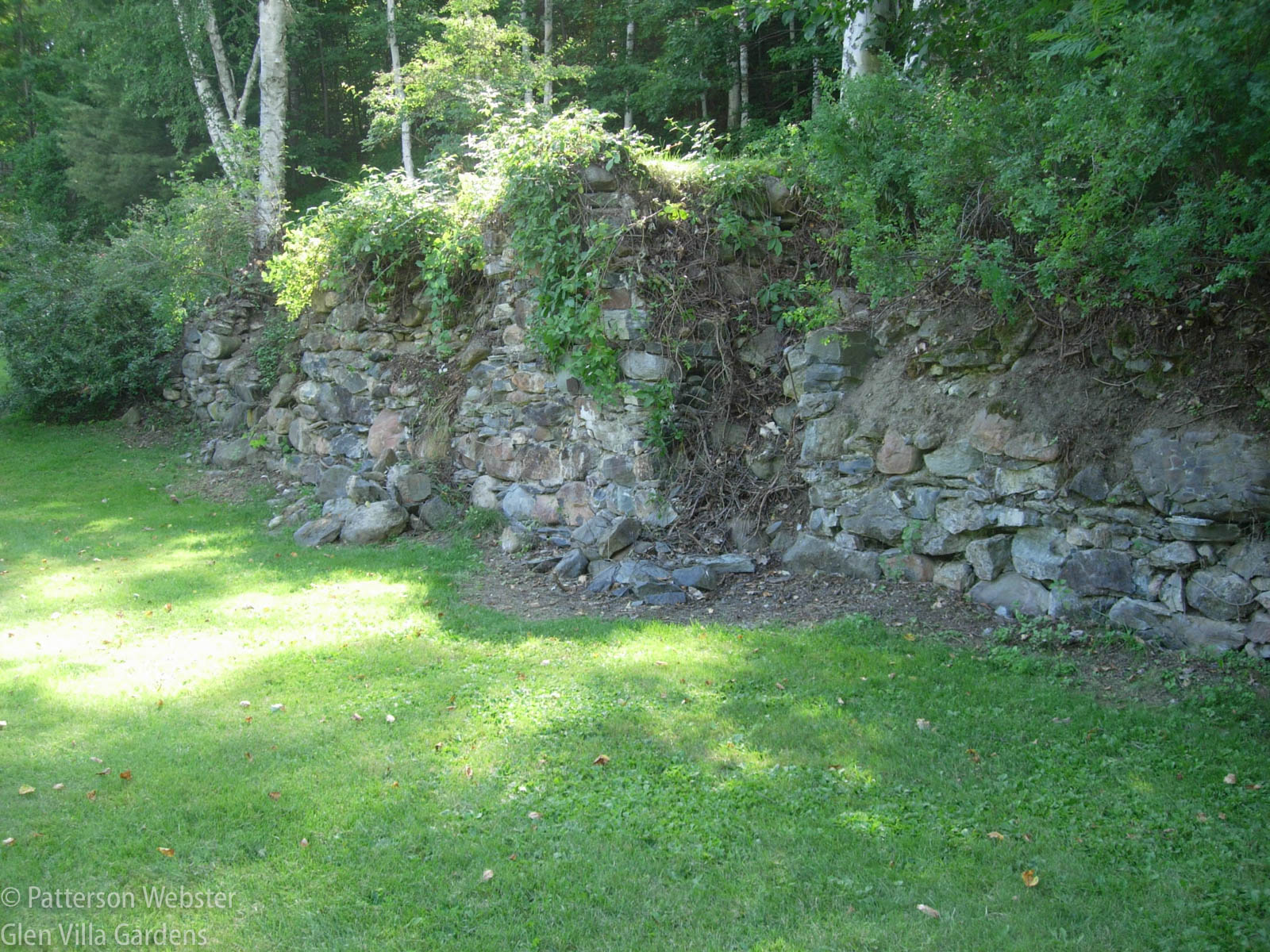The foundation wall is about 14 ft high at its tallest point.