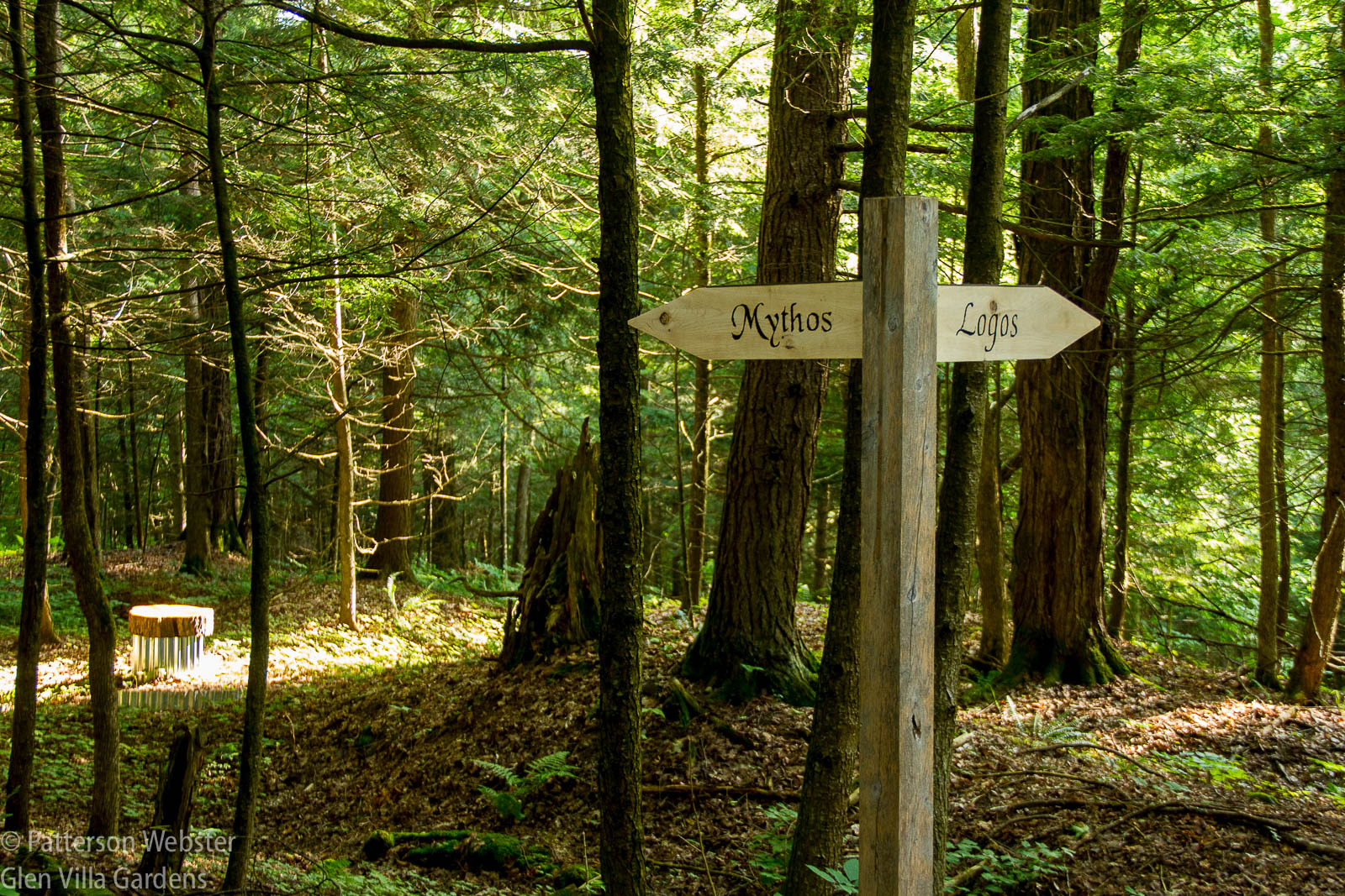 A short detour from the main trail offers walkers an option -- and a place to sit down.