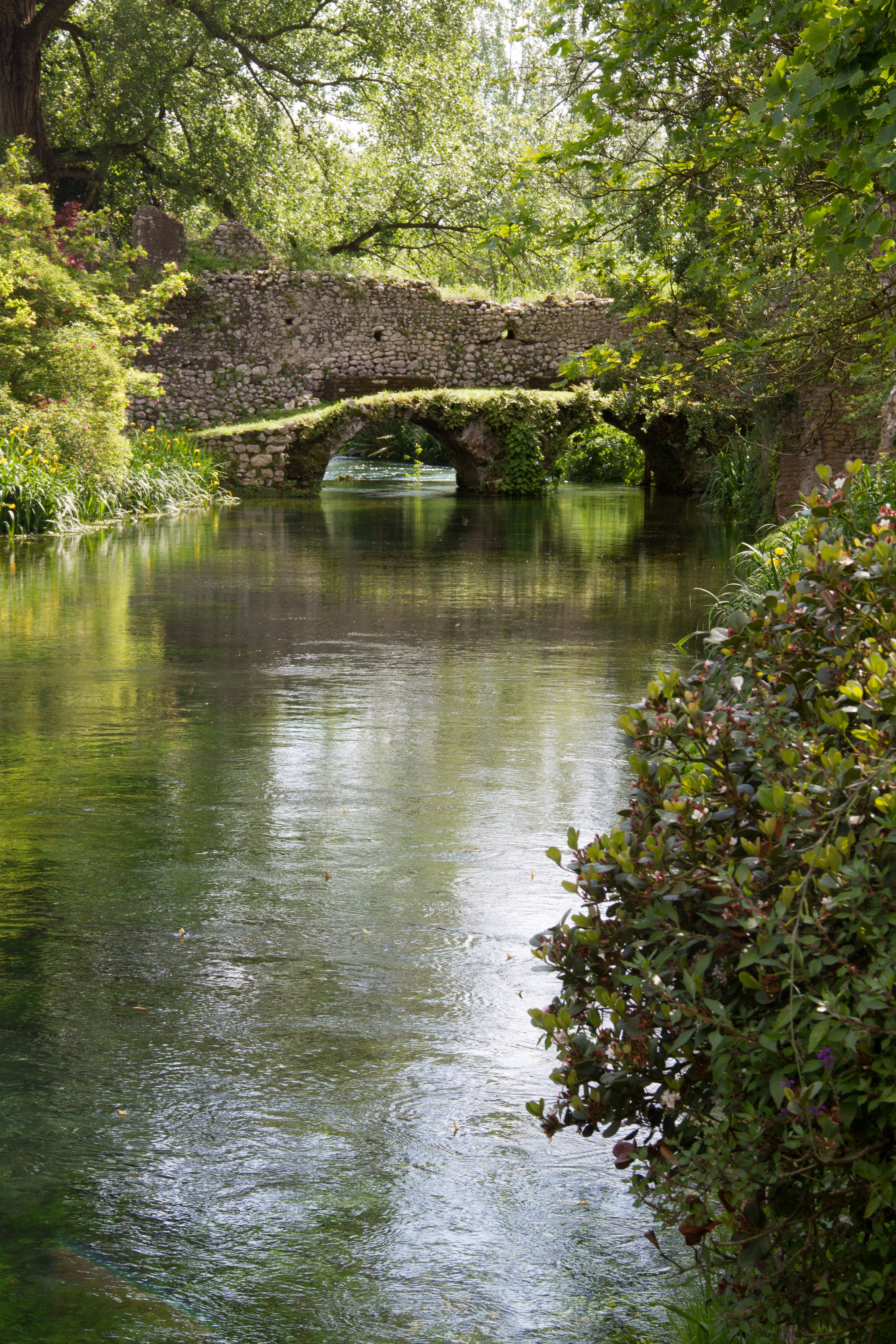 The arched bridge at Ninfa is probably the most photographed spot in the whole garden.